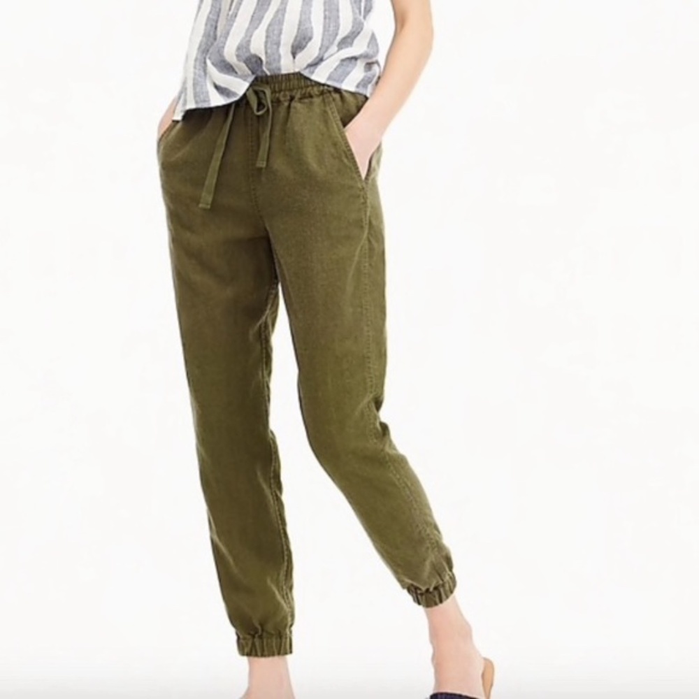 J. Crew Moss Sur Seaside Twill Pant